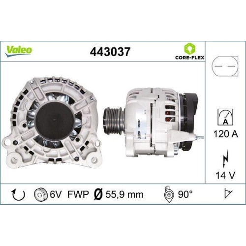 VALEO Generator VALEO CORE-FLEX 443037