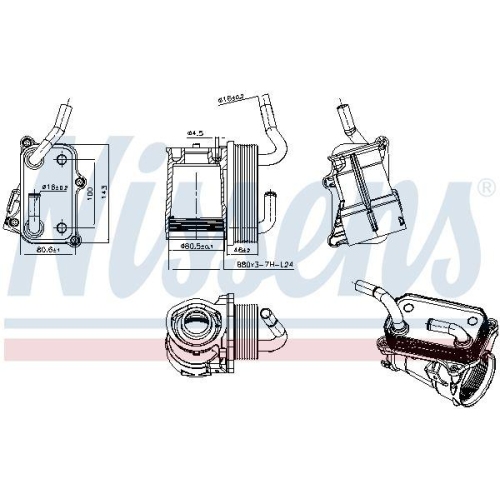 NISSENS Ölkühler, Motoröl 91317