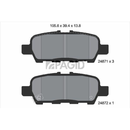 PAGID Bremsbelagsatz, Scheibenbremse T1847N