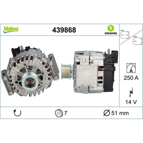 VALEO Generator VALEO ORIGINS - NEW O.E. TECHNOLOGIE 439868