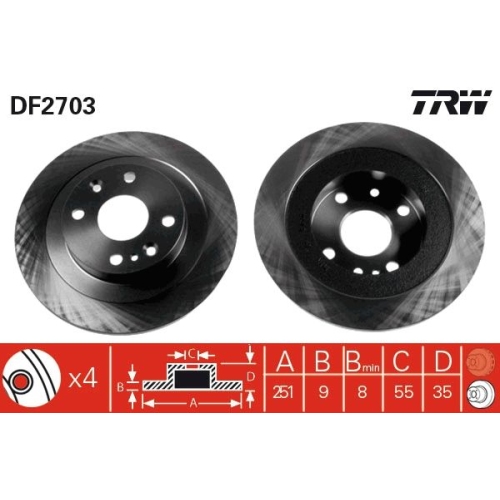 TRW Bremsscheibe DF2703