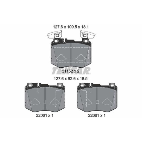 TEXTAR Bremsbelagsatz, Scheibenbremse Q+ 2115203