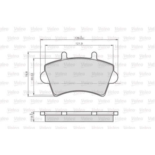 VALEO Bremsbelagsatz, Scheibenbremse OPTIPACK for LCV 872613