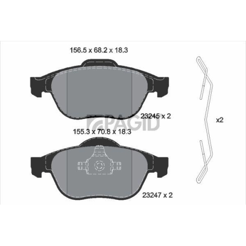 PAGID Bremsbelagsatz, Scheibenbremse T1213N