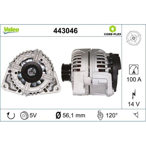 VALEO Generator VALEO CORE-FLEX 443046