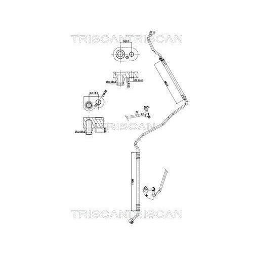 TRISCAN Hochdruck-/Niederdruckleitung, Klimaanlage 9010 23023