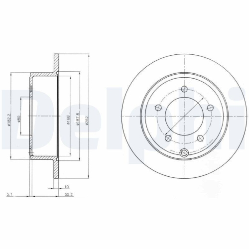 DELPHI Bremsscheibe BG4179