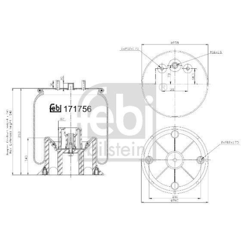 FEBI BILSTEIN Federbalg, Luftfederung 171756