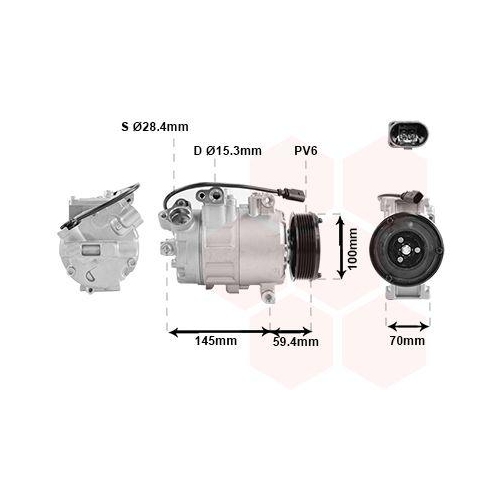 VAN WEZEL Kompressor, Klimaanlage 0300K342