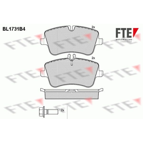 FTE Bremsbelagsatz, Scheibenbremse BL1731B4