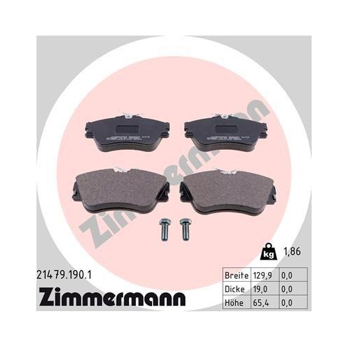ZIMMERMANN Bremsbelagsatz, Scheibenbremse 21479.190.1