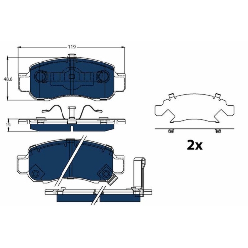 TRW Bremsbelagsatz, Scheibenbremse ELECTRIC BLUE