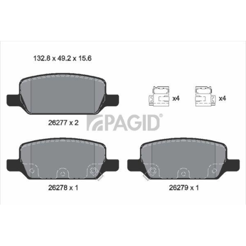 PAGID Bremsbelagsatz, Scheibenbremse T2899N