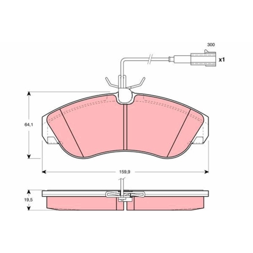 TRW Bremsbelagsatz, Scheibenbremse GDB1426