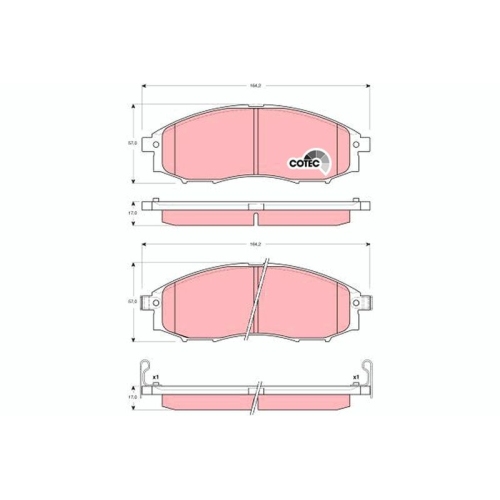 TRW Bremsbelagsatz, Scheibenbremse COTEC GDB3340