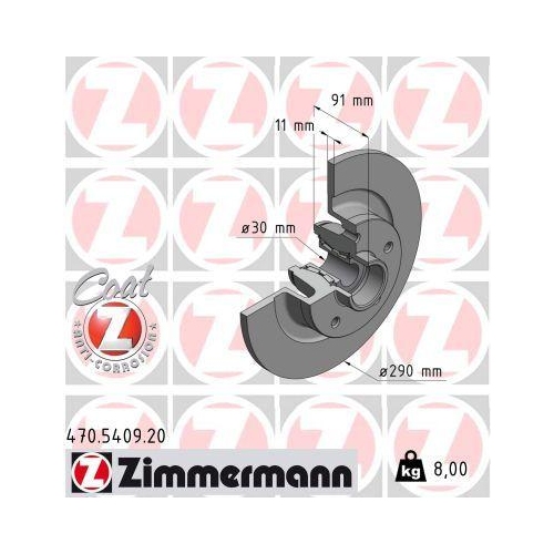 ZIMMERMANN Bremsscheibe COAT Z 470.5409.20