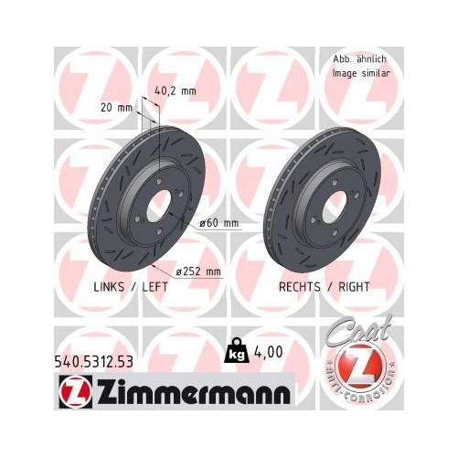 ZIMMERMANN Bremsscheibe BLACK Z 540.5312.53