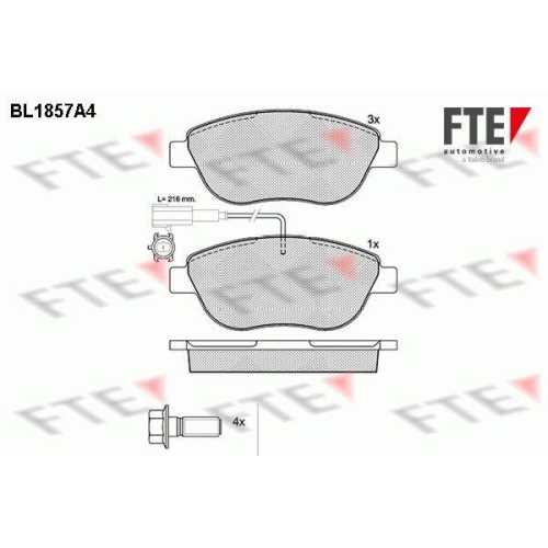 FTE Bremsbelagsatz, Scheibenbremse