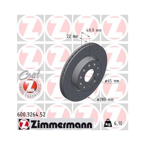 ZIMMERMANN Bremsscheibe SPORT Z 600.3264.52