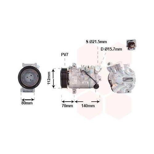 VAN WEZEL Kompressor, Klimaanlage 3001K715