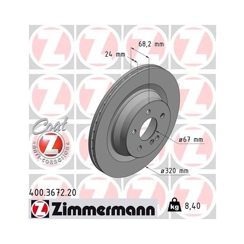 ZIMMERMANN Bremsscheibe COAT Z 400.3672.20