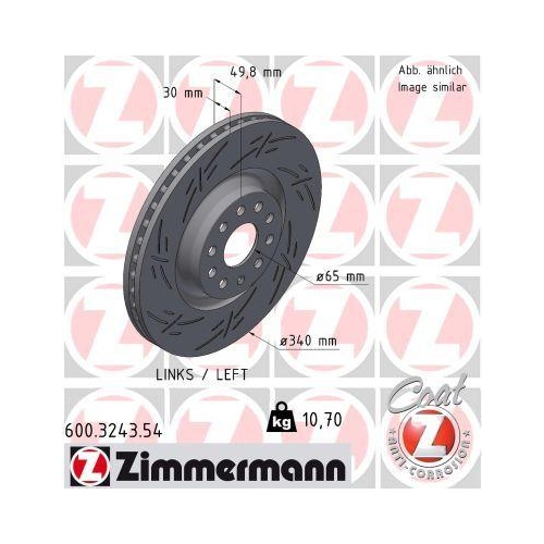 ZIMMERMANN Bremsscheibe BLACK Z 600.3243.54
