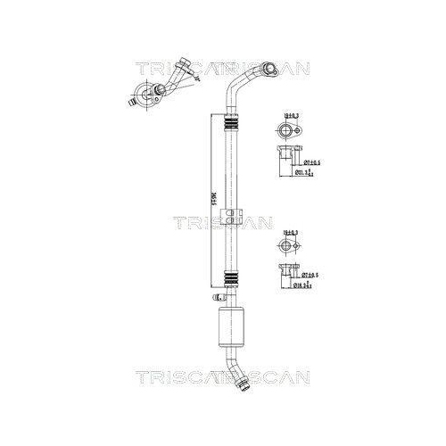 TRISCAN Hochdruck-/Niederdruckleitung, Klimaanlage 9010 25002