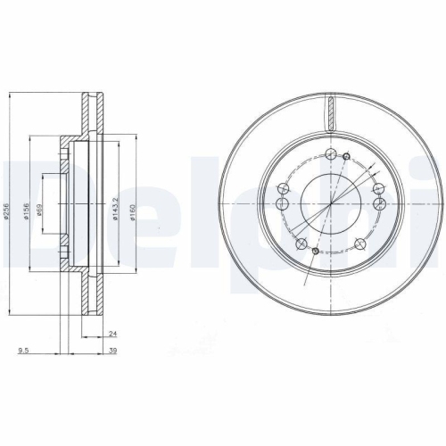 DELPHI Bremsscheibe BG4197