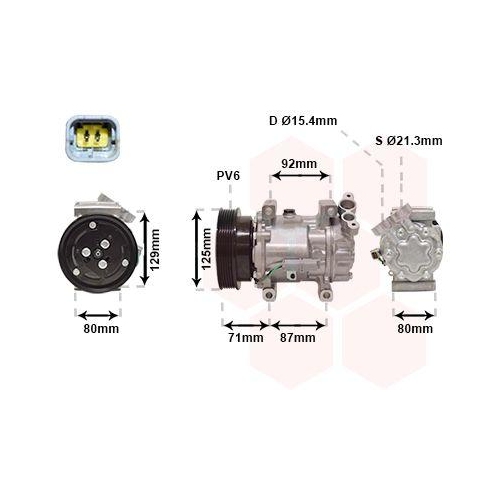 VAN WEZEL Kompressor, Klimaanlage 4300K401 VAN WEZEL Kompressor, Klimaanlage 4300K401