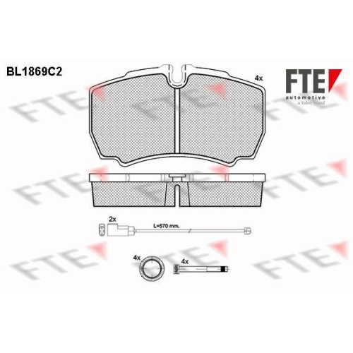 FTE Bremsbelagsatz, Scheibenbremse