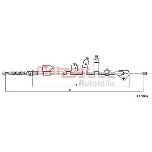 METZGER AUTOTEILE Seilzug, Feststellbremse 17.1097