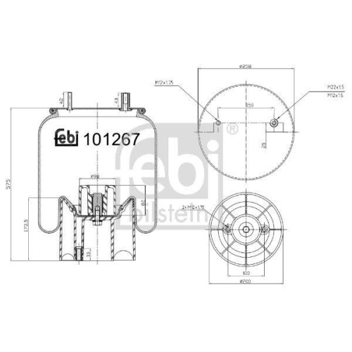 FEBI BILSTEIN Federbalg, Luftfederung 101267
