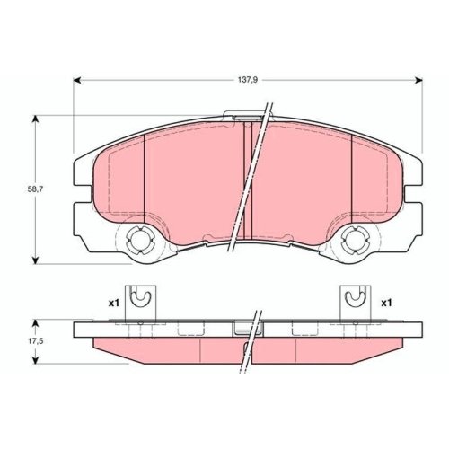 TRW Bremsbelagsatz, Scheibenbremse GDB1436
