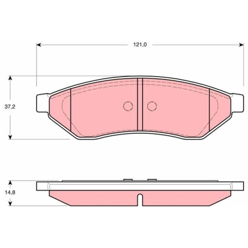 TRW Bremsbelagsatz, Scheibenbremse GDB3346