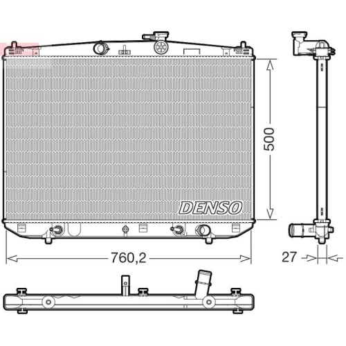 DENSO Kühler, Motorkühlung DRM50060