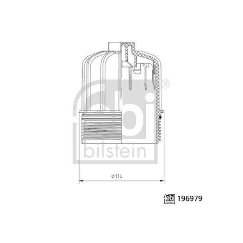 FEBI BILSTEIN Deckel, Kraftstofffilter 196979
