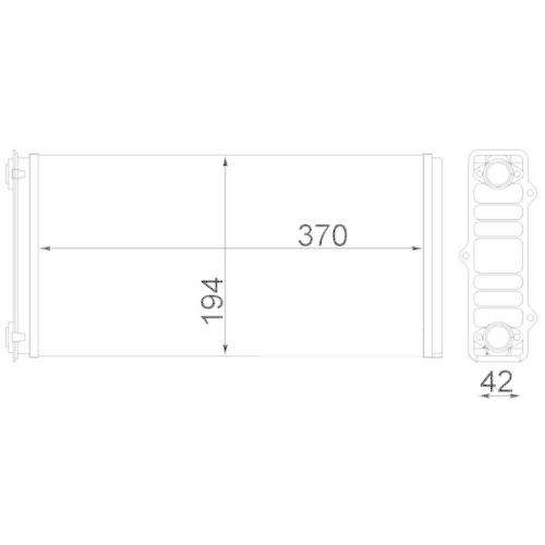 MAHLE W&auml;rmetauscher, Innenraumheizung BEHR AH 117 000S
