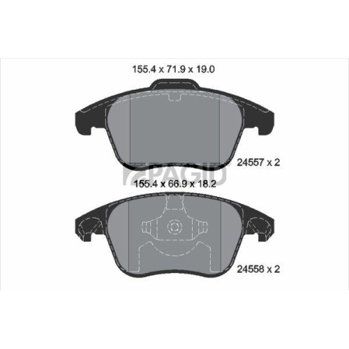 PAGID Bremsbelagsatz, Scheibenbremse T1702N
