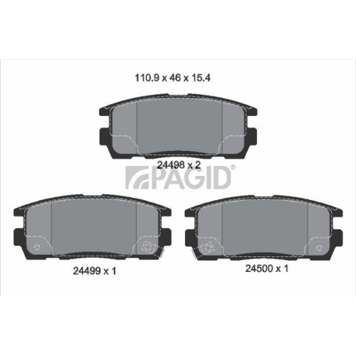 PAGID Bremsbelagsatz, Scheibenbremse T1659N