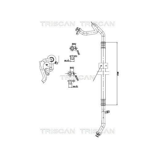 TRISCAN Hochdruck-/Niederdruckleitung, Klimaanlage 9010 25005