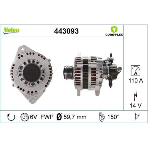 VALEO Generator VALEO CORE-FLEX 443093