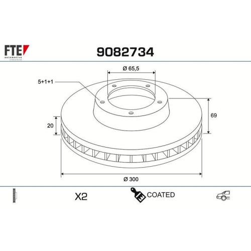FTE Bremsscheibe COATED RANGE FTE 9082734