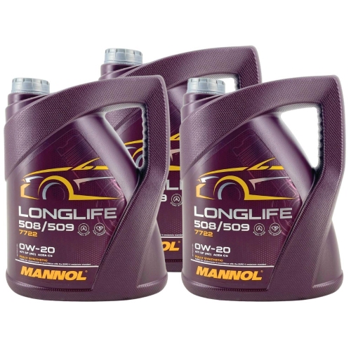 Motor&ouml;l Motoren&ouml;l Mannol Longlife 508/509 0W-20 15 Liter Kanister MN7722-5