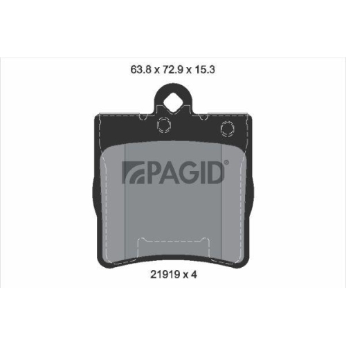 PAGID Bremsbelagsatz, Scheibenbremse T1198N