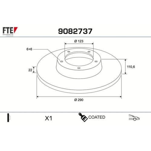 FTE Bremsscheibe COATED RANGE FTE 9082737