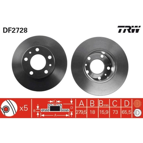 TRW Bremsscheibe DF2728