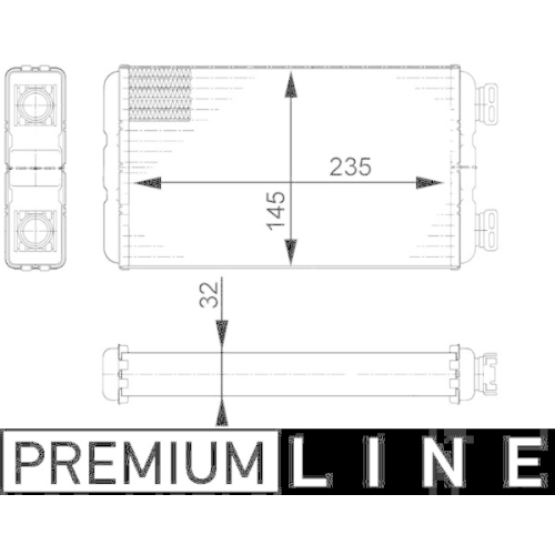 MAHLE W&auml;rmetauscher, Innenraumheizung BEHR *** PREMIUM LINE *** AH 138 000P