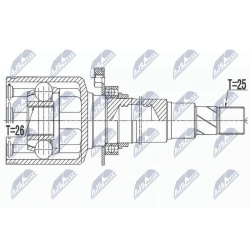 NTY Gelenksatz, Antriebswelle NPW-FT-052