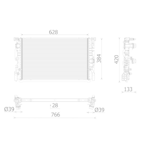 MAHLE Kühler, Motorkühlung BEHR *** PREMIUM LINE *** CR 2696 000P