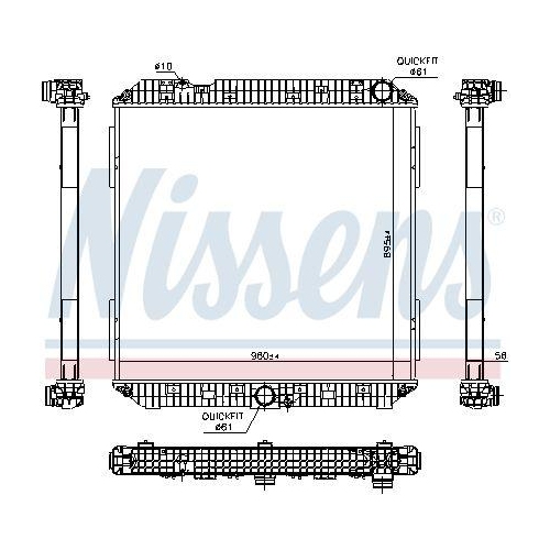 NISSENS Kühler, Motorkühlung 672930